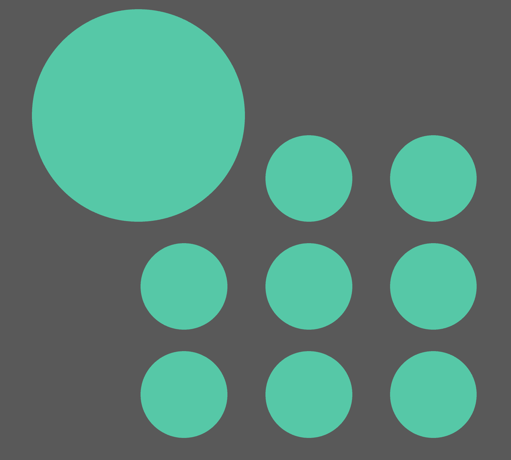 Example using size to create contrast