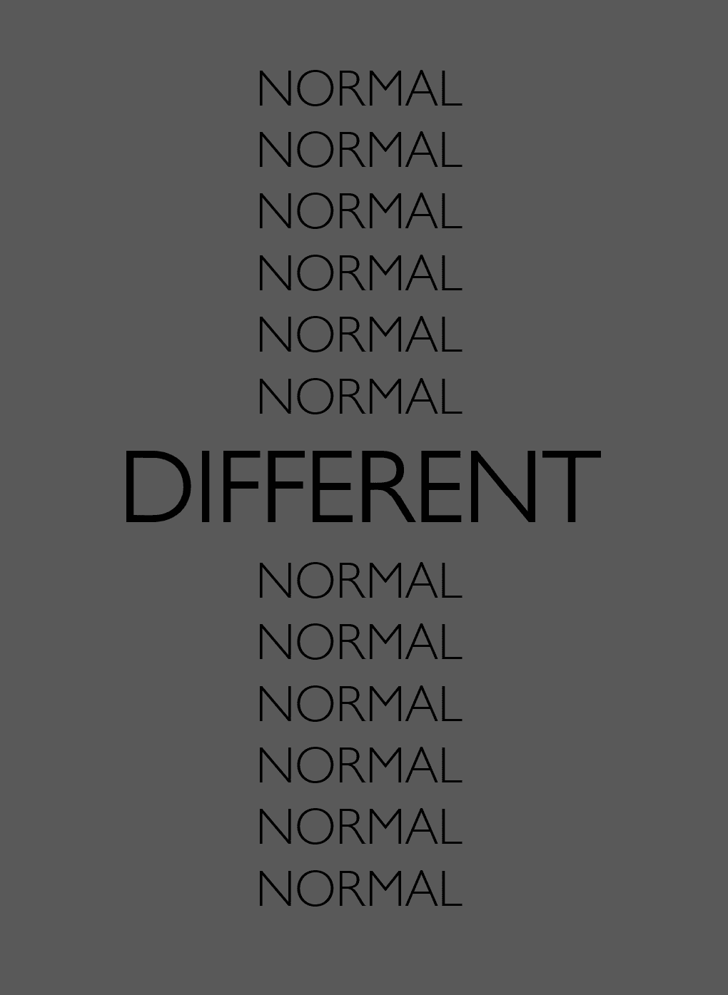 Example text alignment to create contrast